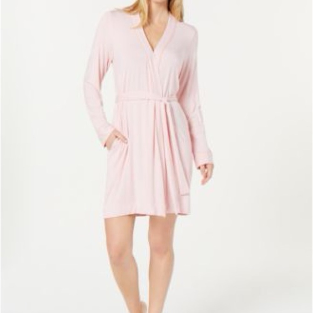 UGG Aldridge Short Robe In Pink Dawn/ Cream and stripes size S